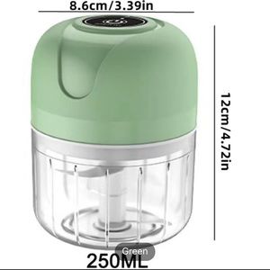1pc Electric Garlic Chopper, Onion Chopper, USB Charging 250ml
